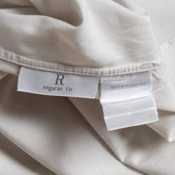 Pre Owned Ermenegildo Zegna Pale Grey Cotton Regular Fit Long Sleeve Shirt L