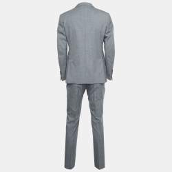 مملوكة مسبقًا Ermenegildo Zegna Grey Wool Single Breasted Suit M