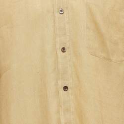 Ermenegildo Zegna Yellow Linen Button Front Shirt M
