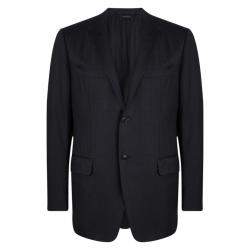 Pre Owned Ermenegildo Zegna Couture Black Wool Regular Fit Blazer XXL