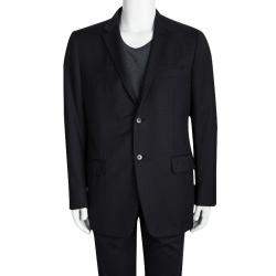 Pre Owned Ermenegildo Zegna Couture Black Wool Regular Fit Blazer XXL