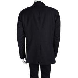 Pre Owned Ermenegildo Zegna Couture Black Wool Regular Fit Blazer XXL