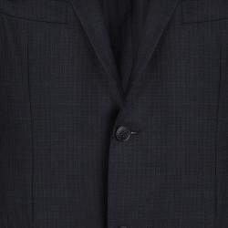 Pre Owned Ermenegildo Zegna Couture Black Wool Regular Fit Blazer XXL