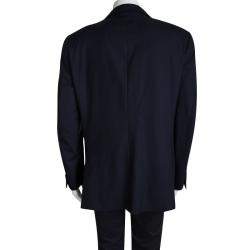 Pre Owned Ermenegildo Zegna Navy Blue Wool Regular Fit Mila Blazer XXXL