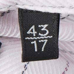 مملوكة مسبقًا قميص ايرمنيجيلدو زينيا أزرار أمامية أكمام طويلة مخطط قطن وردي XXL