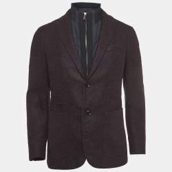 Ermenegildo Zegna Navy Blue Wool Single Breasted Blazer M