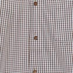 Ermenegildo Zegna Blue Micro Checked Cotton Button Down Shirt M