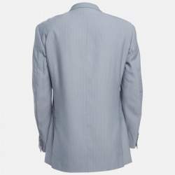 Ermenegildo Zegna Striped Wool Single Breasted Blazer M