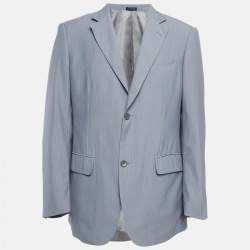 Ermenegildo Zegna Striped Wool Single Breasted Blazer M