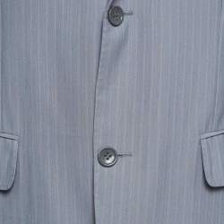 Ermenegildo Zegna Striped Wool Single Breasted Blazer M