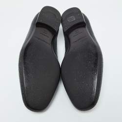 Ermenegildo Zegna Dark Blue Woven Leather Lido Tassel Loafers Size 40