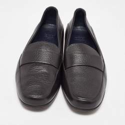 Pre Owned Ermenegildo Zegna Dark Brown Leather Penny Loafers Size 40