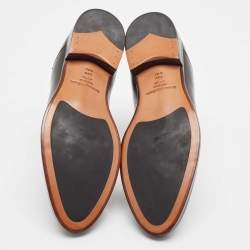 مملوكة مسبقًا Ermenegildo Zegna Black Leather Vienna Blake Chelsea Boots Size 43