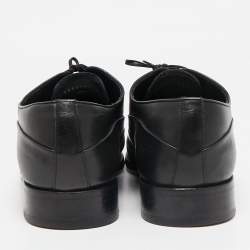 Ermenegildo Zegna Black Leather Lace Up Derby Size 43.5