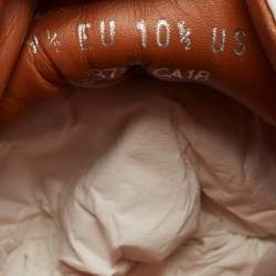 Pre Owned Ermenegildo Zegna Black/White Leather Triple Stitch Sneakers Size 43.5