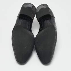 Ermenegildo Zegna Black Alligator Leather Penny  Loafers Size 42