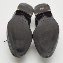 Ermenegildo Zegna Black Leather Lace Up Derby Size 42