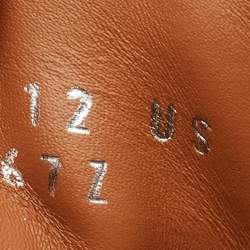 Pre Owned Ermenegildo Zegna Black Leather triple stitch Slip On Sneakers Size 45