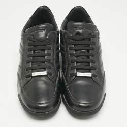 Ermenegildo Zegna Black Leather Lace Up Sneakers Size 40