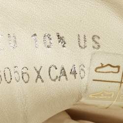 Pre Owned Ermenegildo Zegna Camel Brown/White Canvas and Leather Low Top Sneakers Size 43.5