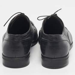 Pre Owned Ermenegildo Zegna Black Leather Lace Up Derby Size 44