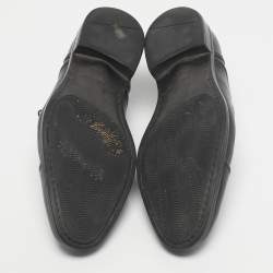 Pre Owned Ermenegildo Zegna Black Leather Lace Up Derby Size 44