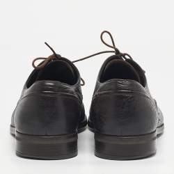 Pre Owned Ermenegildo Zegna Brown Leather Lace Up Derby Size 44