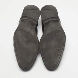 Pre Owned Ermenegildo Zegna Brown Leather Lace Up Derby Size 44
