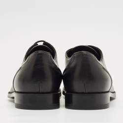 Pre Owned Ermenegildo Zegna Black Leather Lace Up Derby Size 42