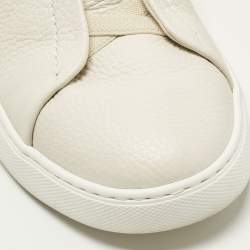 Pre Owned حذاء رياضي إيرمنجليدو زينيا حياكة ثلاثية كانفاس بيج سليب أون مقاس 44