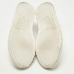 Pre Owned حذاء رياضي إيرمنجليدو زينيا حياكة ثلاثية كانفاس بيج سليب أون مقاس 44