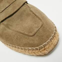 مملوكة مسبقًا Ermenegildo Zegna Valencia Size 41 Grey Suede Espadrille Flat