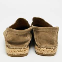 مملوكة مسبقًا Ermenegildo Zegna Valencia Size 41 Grey Suede Espadrille Flat