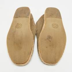 مملوكة مسبقًا Ermenegildo Zegna Valencia Size 41 Grey Suede Espadrille Flat