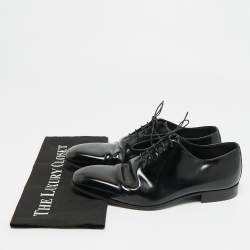 Pre Owned Ermenegildo Zegna Size 41 Black Patent Leather Derby