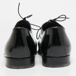 Pre Owned Ermenegildo Zegna Size 41 Black Patent Leather Derby