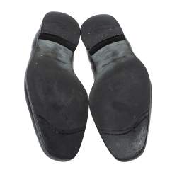 Ermenegildo Zegna Black Leather Penny Loafers Size 44