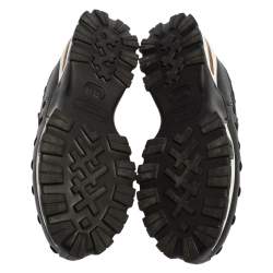 مملوكة مسبقًا حذاء رياضي ايرمنيجيلدو زينيا كلاديو شبك وجلد أسود مقاس 43