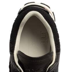 مملوكة مسبقًا حذاء رياضي ايرمنيجيلدو زينيا كلاديو شبك وجلد أسود مقاس 43