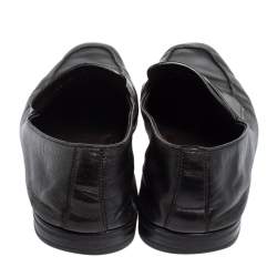 Pre Owned Ermenegildo Zegna Black Leather Penny Loafers Size 45