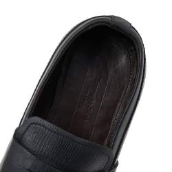 Pre Owned حذاء لوفرز ايرمنيجيلدو زينيا جلد أسود سليب أون مقاس 41