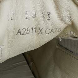 Pre Owned Ermenegildo Zegna Couture White Leather Triple Stitch Low Top Sneakers Size 46