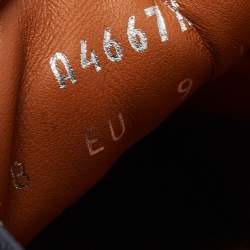 مملوكة مسبقًا حذاء رياضي ايرمنيجيلدو زينيا جلد أزرق كحلي بغرزو ثلاثية سليب أون مقاس 42