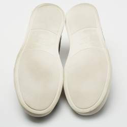 Pre Owned Ermenegildo Zegna Black Suede and Leather Low Top Sneakers Size 45