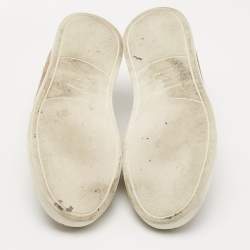 Pre Owned Ermenegildo Zegna Brown Suede Triple Stitch Slip On Sneakers Size 42