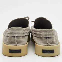 مملوكة مسبقًا Ermenegildo Zegna Grey Suede Slip On Loafers Size 43