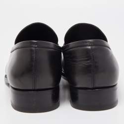 Ermenegildo Zegna Black Leather Penny Loafers Size 43 