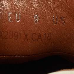 مملوكة مسبقًا Ermenegildo Zegna Off White/Brown Leather Tiziano Sneakers Size 41