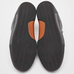 Pre Owned Ermenegildo Zegna Black Leather Tiziano Sneakers Size 41