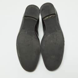 Ermenegildo Zegna Black Leather Oxfords Size 41